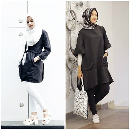 Monochrome hijab style hotsell